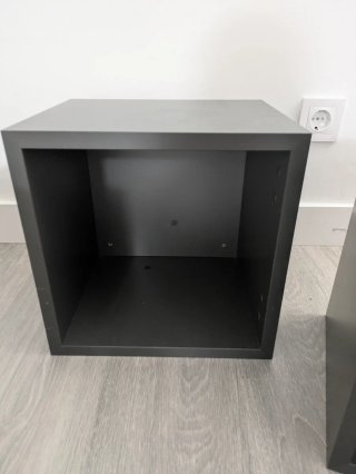 3 cubos / estanterías de madera