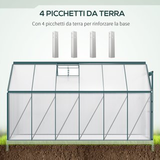 Serra da Giardino 1.9 x 3.75 m Regolabile Verde