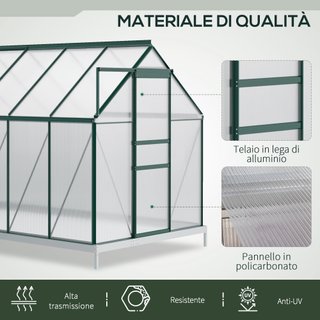 Serra da Giardino 1.9 x 3.75 m Regolabile Verde