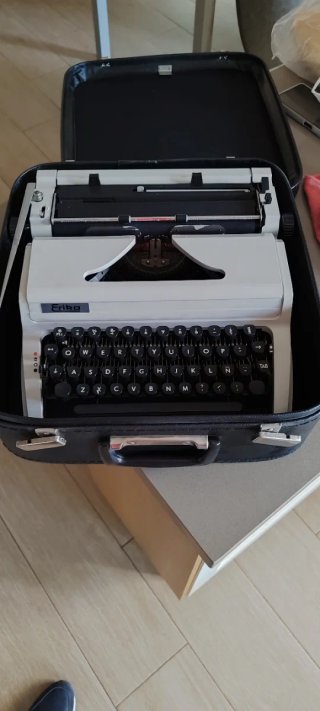 Máquina de escribir Erika con maletín