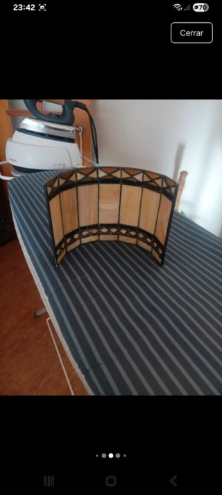 Pantalla de lámpara de cristal y metal