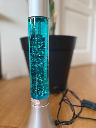 Lampada Glitter Blu Vintage