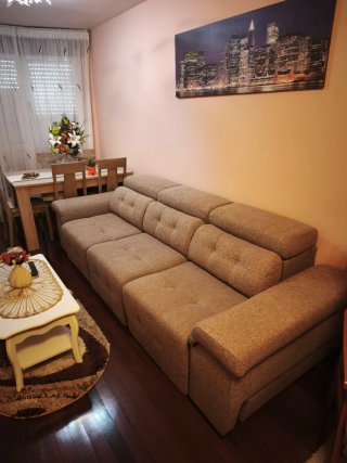 Sofá Cama Chaise Longue Tela