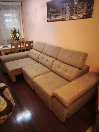 Sofá Cama Chaise Longue Tela