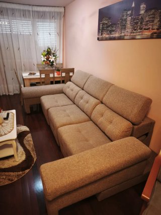 Sofá Cama Chaise Longue Tela