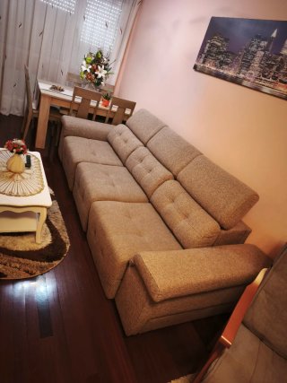 Sofá Cama Chaise Longue Tela