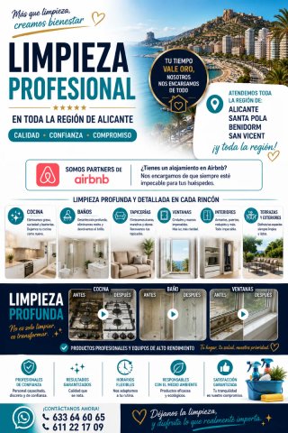Limpieza Profesional Alicante | Airbnb | Limpieza