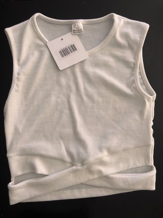 Top Mujer Cruzado Blanco Talla Única