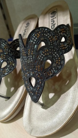 Infradito donna Inblu nero/oro tg 37