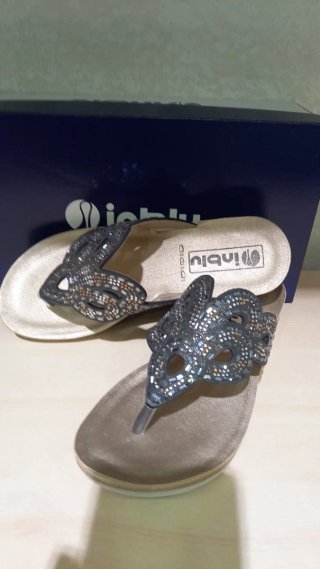 Infradito donna Inblu nero/oro tg 37