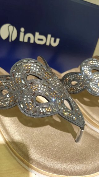Infradito donna Inblu nero/oro tg 37