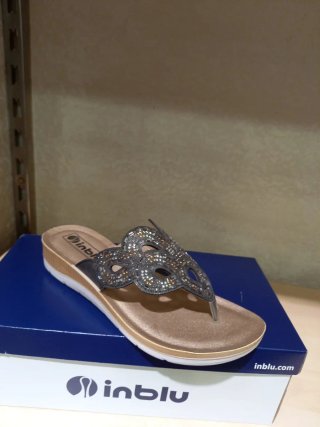 Infradito donna Inblu nero/oro tg 37