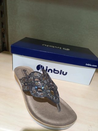 Infradito donna Inblu nero/oro tg 37