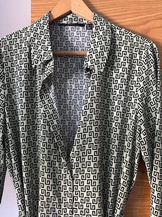 Vestido camisero estampado