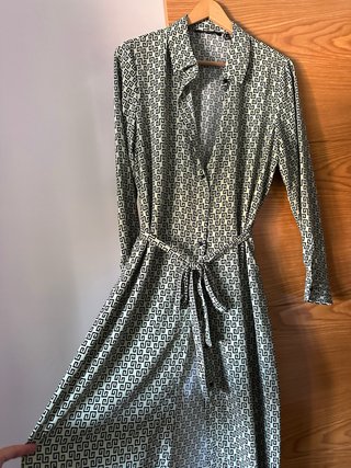 Vestido camisero estampado