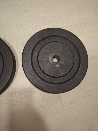 2 discos de pesa 18kg c/u (36kg)