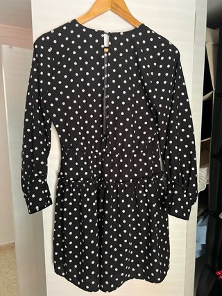 Mono Zara Negro Lunares Blanco