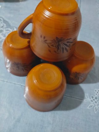Juego 5 Tazas Arcopal Volcán Vintage