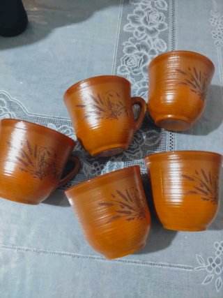 Juego 5 Tazas Arcopal Volcán Vintage