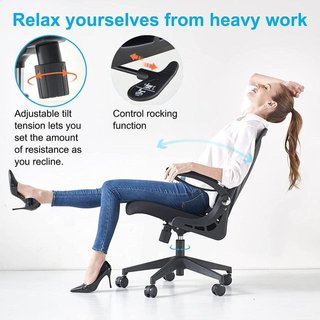 Silla de Oficina Ergonómica Negra