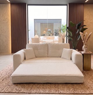 Sofá Cama Pequeño Blanco Estilo Nórdico NUEVO
