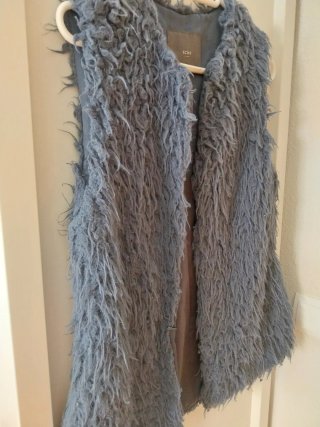Chaleco pelo Ichi azul/gris Talla XS