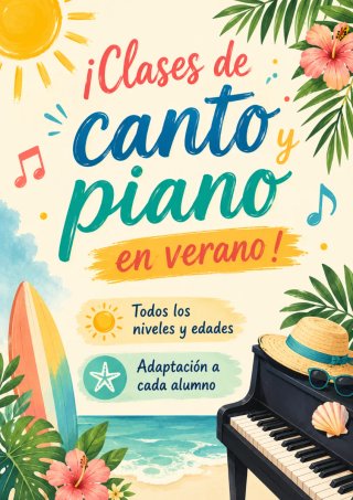 Clases de canto y piano en verano!