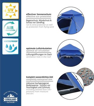 Tienda Campaña 3 Personas Azul