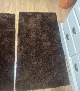 2 Tappeti Marroni Shaggy