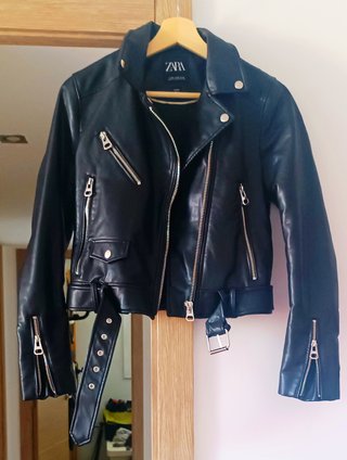 Chaqueta Biker Zara Negra