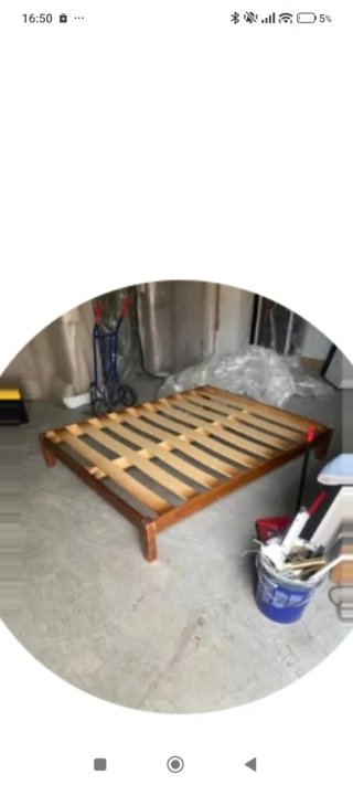 Catre de madera 190x150cm.