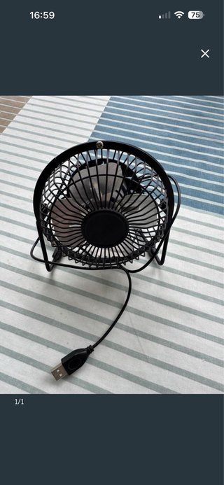 Mini ventilador USB negro