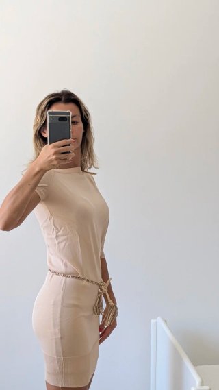 Abito Elisabetta Franchi rosa cipria