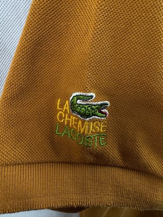Camisa Lacoste Vintage Marrón Mostaza