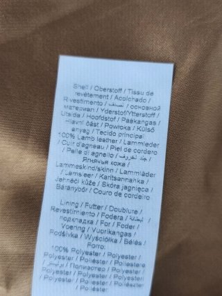 Chaqueta de cuero marrón auténtico
