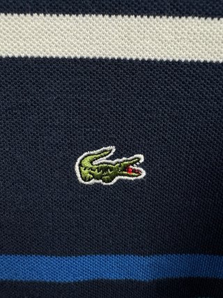 Lacoste Polo Rayas Vintage Azul Blanco