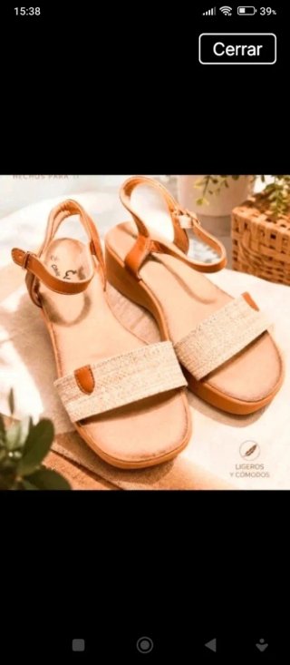 Sandalias cómodas beige/marrón Talla 38