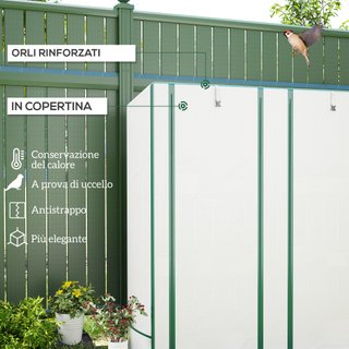 Serra Giardino 2 Porte Avvolgibili Bianco e Verde