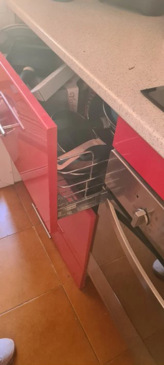 Muebles de cocina rojos