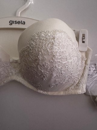Sujetador novia push up encaje blanco Ivette