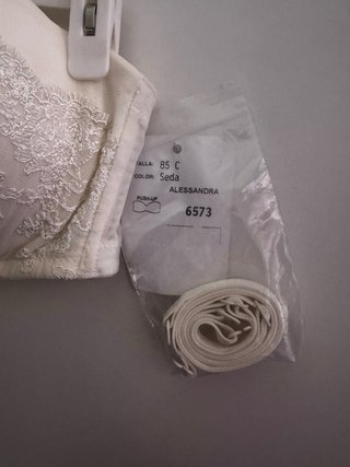 Sujetador novia push up encaje blanco Ivette