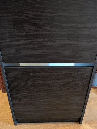 Zapatero Bissa Ikea negro-marrón