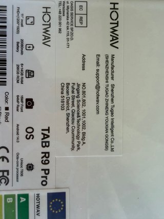 Tablet HOTWAV R9 Pro 2025 Rossa