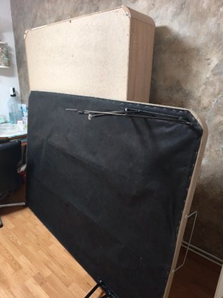 Canapé 135cm Beige/Marrón