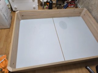Canapé 135cm Beige/Marrón