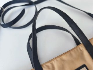 Bimba y Lola Bolso Nylon Beige y Negro