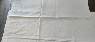 Lenzuolo matrimoniale ricamato cotone