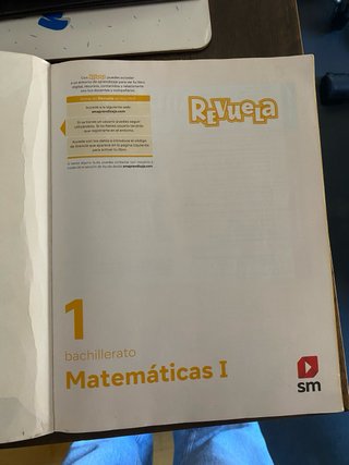 Matemáticas I 1 bachillerato Revuela