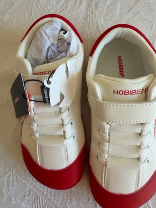 Zapatillas Hobibear Talla 33 Blancas Rojas