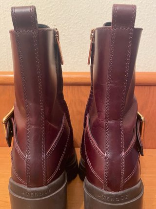 UTERQÜE - botines tacón piel Burdeos 39